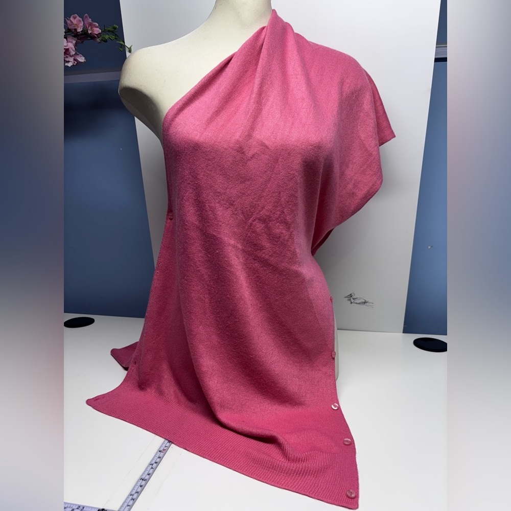 Soft Pink Cardigan Scarf/Shawl for Summer Evenings Multiple Ways to wear - Picture 4 of 5